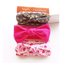 Load image into Gallery viewer, 3pcs/set Newborn Turban Bow Elastic Hairband Princess Christmas Day GiftsBaby Girl Headbands Cotton Rabbit Ear Baby Accessories