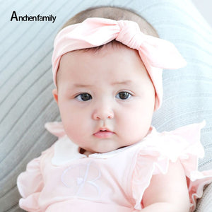 3pcs/set Newborn Turban Bow Elastic Hairband Princess Christmas Day GiftsBaby Girl Headbands Cotton Rabbit Ear Baby Accessories