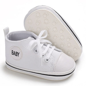 Baby Shoes Boy Girl Star Solid Sneaker Cotton Soft Sole Newborn Infant First Walkers Anti-Slip Toddler Casual Canvas Crib Shoes