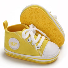 Load image into Gallery viewer, Baby Shoes Boy Girl Star Solid Sneaker Cotton Soft Sole Newborn Infant First Walkers Anti-Slip Toddler Casual Canvas Crib Shoes