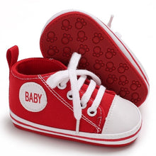 Load image into Gallery viewer, Baby Shoes Boy Girl Star Solid Sneaker Cotton Soft Sole Newborn Infant First Walkers Anti-Slip Toddler Casual Canvas Crib Shoes