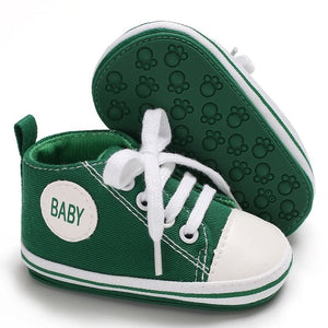 Baby Shoes Boy Girl Star Solid Sneaker Cotton Soft Sole Newborn Infant First Walkers Anti-Slip Toddler Casual Canvas Crib Shoes