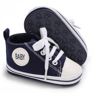 Baby Shoes Boy Girl Star Solid Sneaker Cotton Soft Sole Newborn Infant First Walkers Anti-Slip Toddler Casual Canvas Crib Shoes