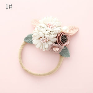 BalleenShiny Fashion Florals Headband For Newborn Babies