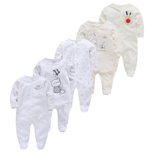 5pcs Sleepers Baby Pyjamas/Rompers For Newborn Baby Girl And Baby Boy