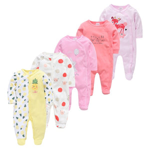 5pcs Sleepers Baby Pyjamas/Rompers For Newborn Baby Girl And Baby Boy