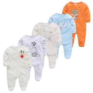 5pcs Sleepers Baby Pyjamas/Rompers For Newborn Baby Girl And Baby Boy