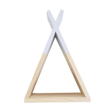 Load image into Gallery viewer, 1Pc Living Room Wooden Triangles Storage Holder Rack Decor Wall Mounted Shelf  Bedroom Children Room Crafts Storage Rack