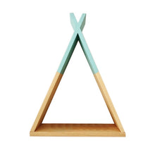 Load image into Gallery viewer, 1Pc Living Room Wooden Triangles Storage Holder Rack Decor Wall Mounted Shelf  Bedroom Children Room Crafts Storage Rack