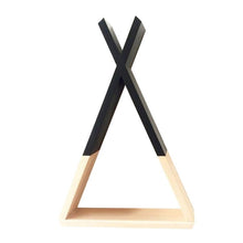 Load image into Gallery viewer, 1Pc Living Room Wooden Triangles Storage Holder Rack Decor Wall Mounted Shelf  Bedroom Children Room Crafts Storage Rack