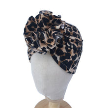 Load image into Gallery viewer, Mom and Baby Headbands Spring and Autumn Leopard Flower Printed Turban Infant Headwrap Hair Accessories for Newborn