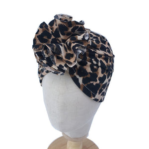 Mom and Baby Headbands Spring and Autumn Leopard Flower Printed Turban Infant Headwrap Hair Accessories for Newborn