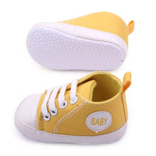 Load image into Gallery viewer, Baby Shoes Boy Girl Star Solid Sneaker Cotton Soft Sole Newborn Infant First Walkers Anti-Slip Toddler Casual Canvas Crib Shoes