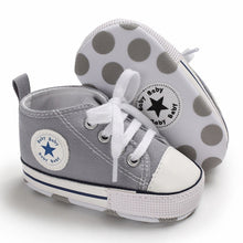 Load image into Gallery viewer, Baby Shoes Boy Girl Star Solid Sneaker Cotton Soft Sole Newborn Infant First Walkers Anti-Slip Toddler Casual Canvas Crib Shoes