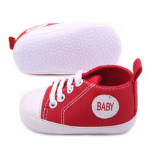 Load image into Gallery viewer, Baby Shoes Boy Girl Star Solid Sneaker Cotton Soft Sole Newborn Infant First Walkers Anti-Slip Toddler Casual Canvas Crib Shoes