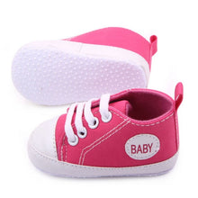 Load image into Gallery viewer, Baby Shoes Boy Girl Star Solid Sneaker Cotton Soft Sole Newborn Infant First Walkers Anti-Slip Toddler Casual Canvas Crib Shoes