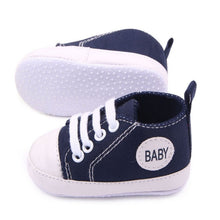 Load image into Gallery viewer, Baby Shoes Boy Girl Star Solid Sneaker Cotton Soft Sole Newborn Infant First Walkers Anti-Slip Toddler Casual Canvas Crib Shoes