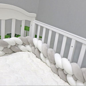 1PC 1M/2.2M/3M/4M Newborn bed bumper long knotted 4 braid pillow baby bed bumper knot crib infant room decor baby room decor