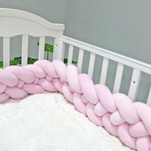 1PC 1M/2.2M/3M/4M Newborn bed bumper long knotted 4 braid pillow baby bed bumper knot crib infant room decor baby room decor