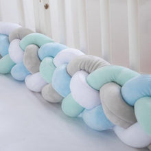 Load image into Gallery viewer, 1PC 1M/2.2M/3M/4M Newborn bed bumper long knotted 4 braid pillow baby bed bumper knot crib infant room decor baby room decor