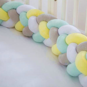 1PC 1M/2.2M/3M/4M Newborn bed bumper long knotted 4 braid pillow baby bed bumper knot crib infant room decor baby room decor