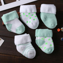 Load image into Gallery viewer, 5 Pair/lot new cotton thick baby toddler socks (suitable for autumn and winter)