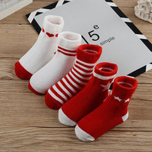 Load image into Gallery viewer, 5 Pair/lot new cotton thick baby toddler socks (suitable for autumn and winter)