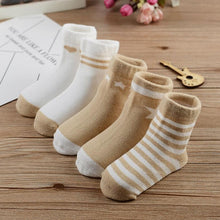 Load image into Gallery viewer, 5 Pair/lot new cotton thick baby toddler socks (suitable for autumn and winter)