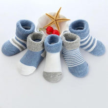 Load image into Gallery viewer, 5 Pair/lot new cotton thick baby toddler socks (suitable for autumn and winter)