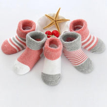 Load image into Gallery viewer, 5 Pair/lot new cotton thick baby toddler socks (suitable for autumn and winter)