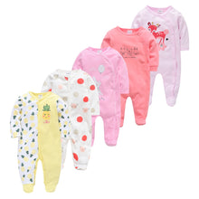 Load image into Gallery viewer, 5pcs Sleepers Baby Pyjamas/Rompers For Newborn Baby Girl And Baby Boy