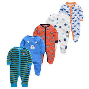 5pcs Sleepers Baby Pyjamas/Rompers For Newborn Baby Girl And Baby Boy