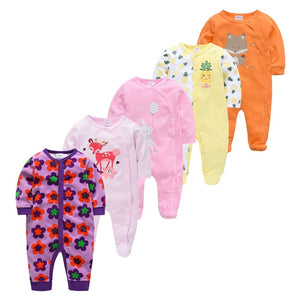 5pcs Sleepers Baby Pyjamas/Rompers For Newborn Baby Girl And Baby Boy