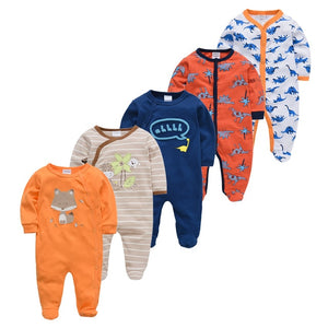 5pcs Sleepers Baby Pyjamas/Rompers For Newborn Baby Girl And Baby Boy