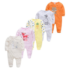 Load image into Gallery viewer, 5pcs Sleepers Baby Pyjamas/Rompers For Newborn Baby Girl And Baby Boy