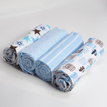 Load image into Gallery viewer, 4Pcs/Lot Muslin 100% Cotton Flannel Baby Swaddles Soft Newborns Blankets Baby Blankets Newborn Muslin Diapers Baby Swaddle Wrap