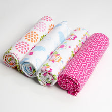 Load image into Gallery viewer, 4Pcs/Lot Muslin 100% Cotton Flannel Baby Swaddles Soft Newborns Blankets Baby Blankets Newborn Muslin Diapers Baby Swaddle Wrap