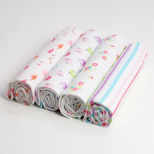 Load image into Gallery viewer, 4Pcs/Lot Muslin 100% Cotton Flannel Baby Swaddles Soft Newborns Blankets Baby Blankets Newborn Muslin Diapers Baby Swaddle Wrap