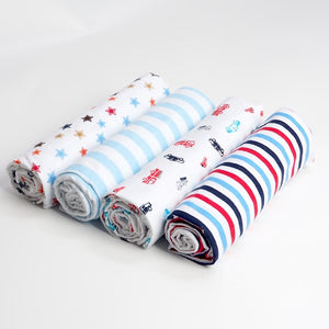 4Pcs/Lot Muslin 100% Cotton Flannel Baby Swaddles Soft Newborns Blankets Baby Blankets Newborn Muslin Diapers Baby Swaddle Wrap