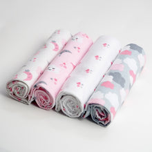 Load image into Gallery viewer, 4Pcs/Lot Muslin 100% Cotton Flannel Baby Swaddles Soft Newborns Blankets Baby Blankets Newborn Muslin Diapers Baby Swaddle Wrap