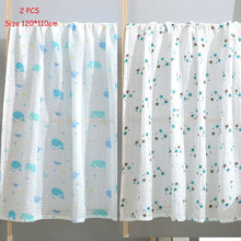 Load image into Gallery viewer, 4Pcs/Lot Muslin 100% Cotton Flannel Baby Swaddles Soft Newborns Blankets Baby Blankets Newborn Muslin Diapers Baby Swaddle Wrap