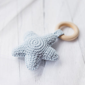 Newborn Baby Toys 1pc Wooden Teether Crochet Pattern Rattle Elephant Rattle Toy Newborn Amigurumi Teether Baby  Rattles Gift