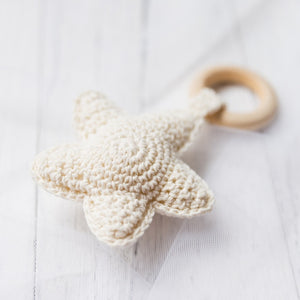 Newborn Baby Toys 1pc Wooden Teether Crochet Pattern Rattle Elephant Rattle Toy Newborn Amigurumi Teether Baby  Rattles Gift