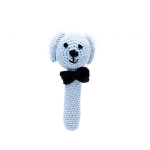 Newborn Baby Toys 1pc Wooden Teether Crochet Pattern Rattle Elephant Rattle Toy Newborn Amigurumi Teether Baby  Rattles Gift