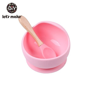 Silicone Baby Feeding Set Waterproof Spoon & Bowl