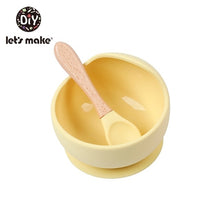 Load image into Gallery viewer, Silicone Baby Feeding Set Waterproof Spoon &amp; Bowl