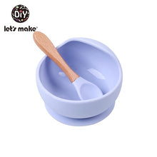 Load image into Gallery viewer, Silicone Baby Feeding Set Waterproof Spoon &amp; Bowl