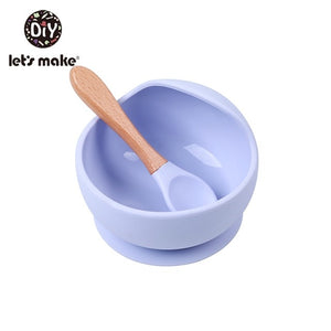 Silicone Baby Feeding Set Waterproof Spoon & Bowl