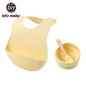 Silicone Baby Feeding Set Waterproof Spoon & Bowl