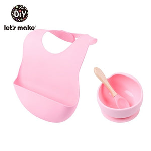 Silicone Baby Feeding Set Waterproof Spoon & Bowl